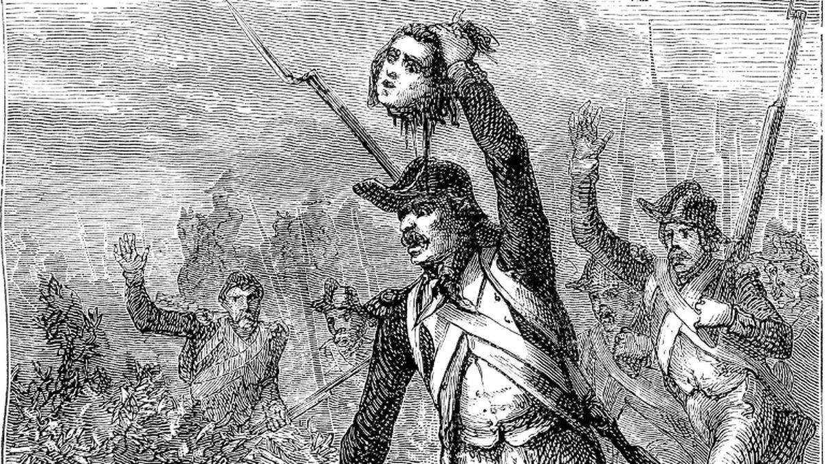 Boishardy's death (from Histoire de la Révolution, Thiers)