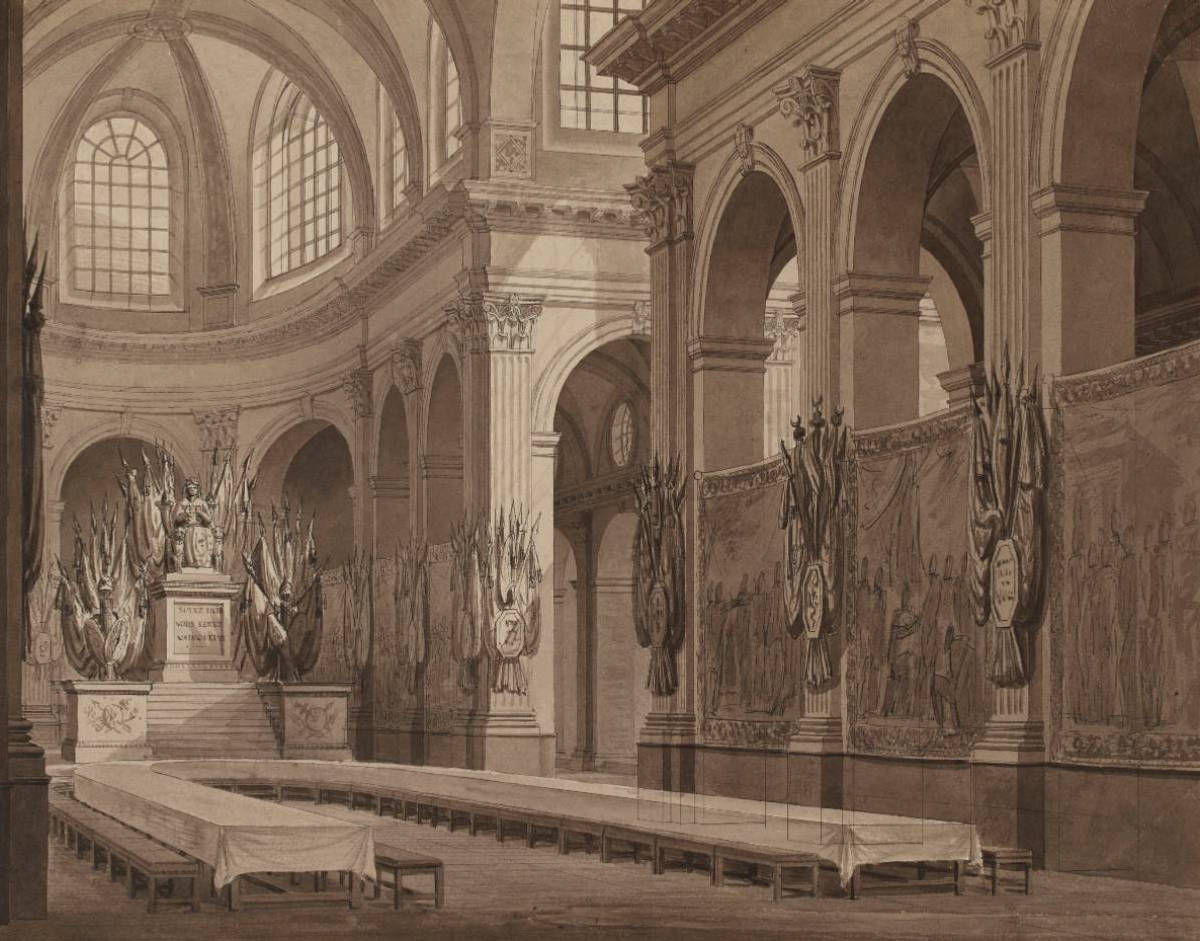 Table dressée pour le repas en l'honneur de Bonaparte à St-Sulpice