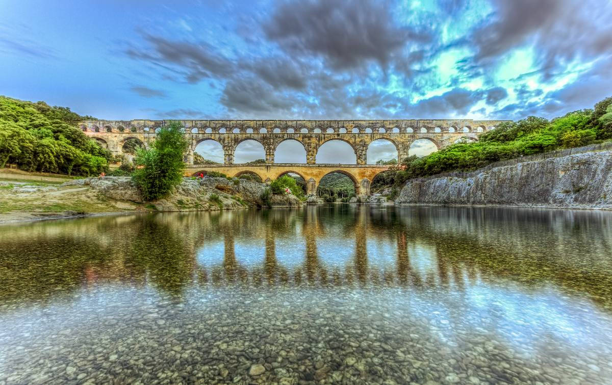 Le pont vu du Gardon
