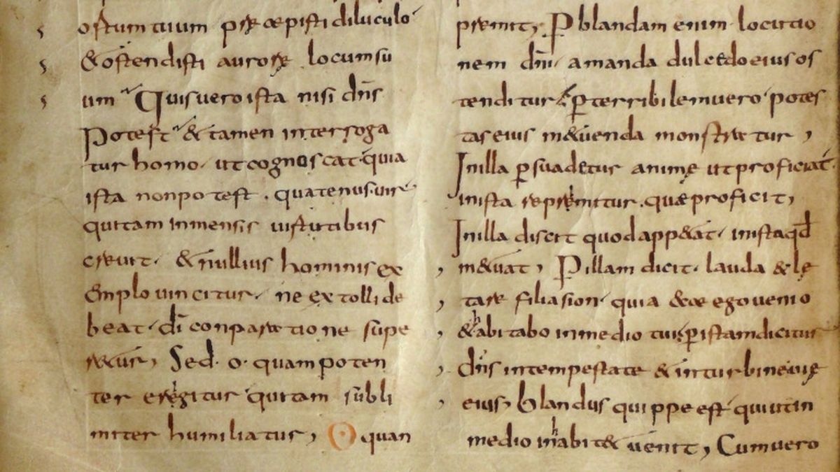 Manuscrit anglais utilisant la minuscule caroline